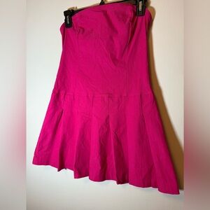 Wearever Hot Pink Strapless Pleated Mini Dress Size M